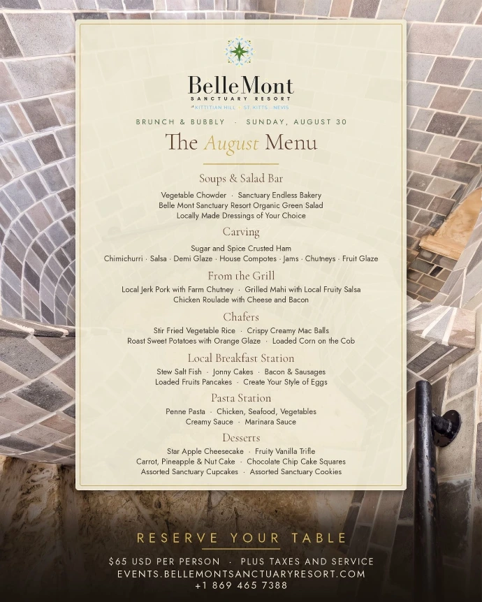 Aug Brunch Menu